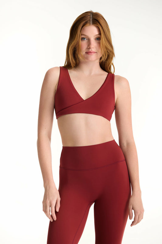 BREATHE 1.0 CONTRAST WRAP BRA - SNAPPER | SET ACTIVE Recommended