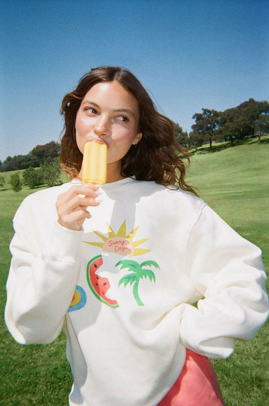 MIDWEIGHT SWEATS STAPLE SET SUNNY DAYS CREWNECK - HAVEN | SET ACTIVE Classic