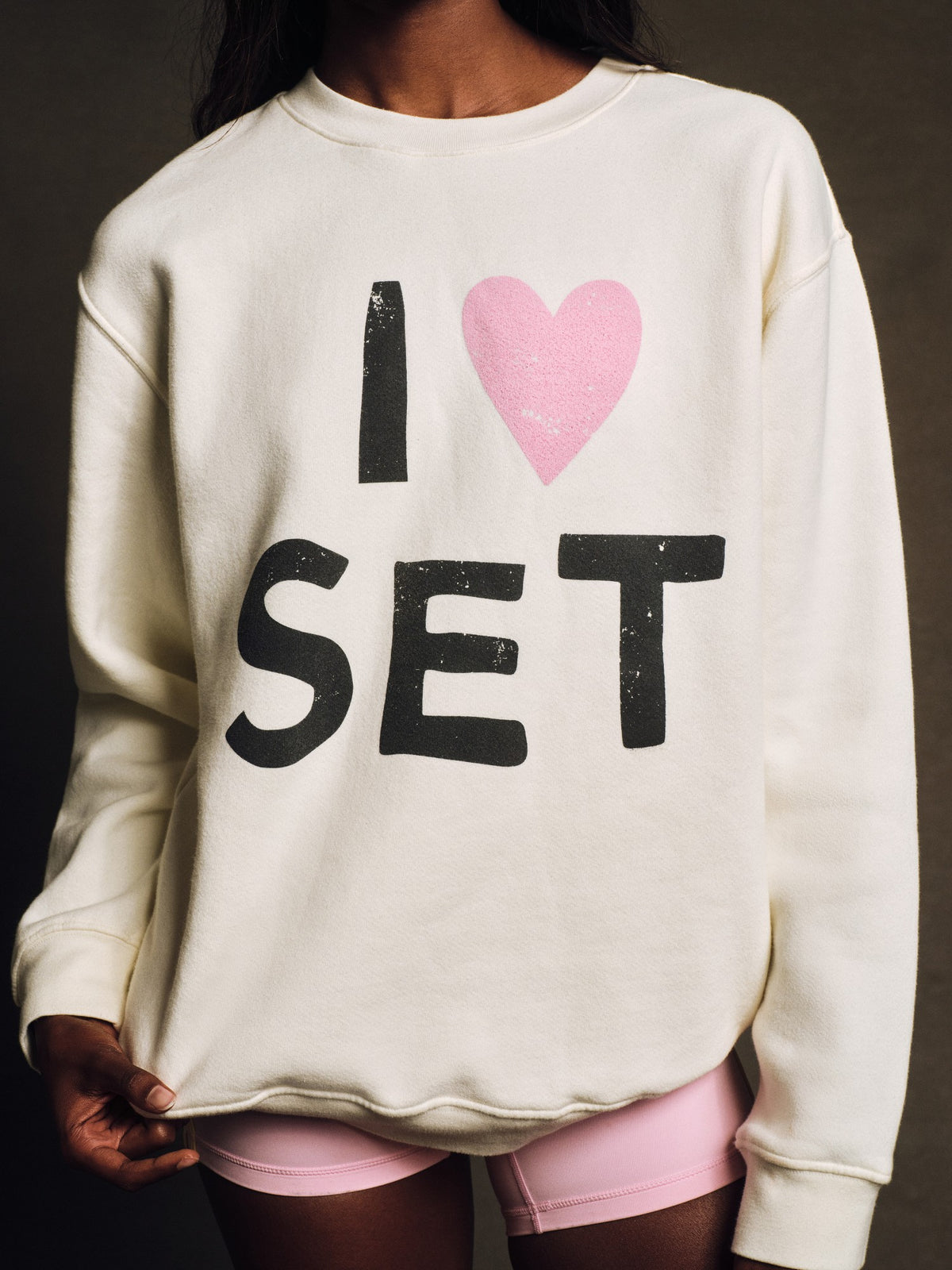 MIDWEIGHT SWEATS STAPLE I LOVE SET CREWNECK - ICING | SET ACTIVE Popular