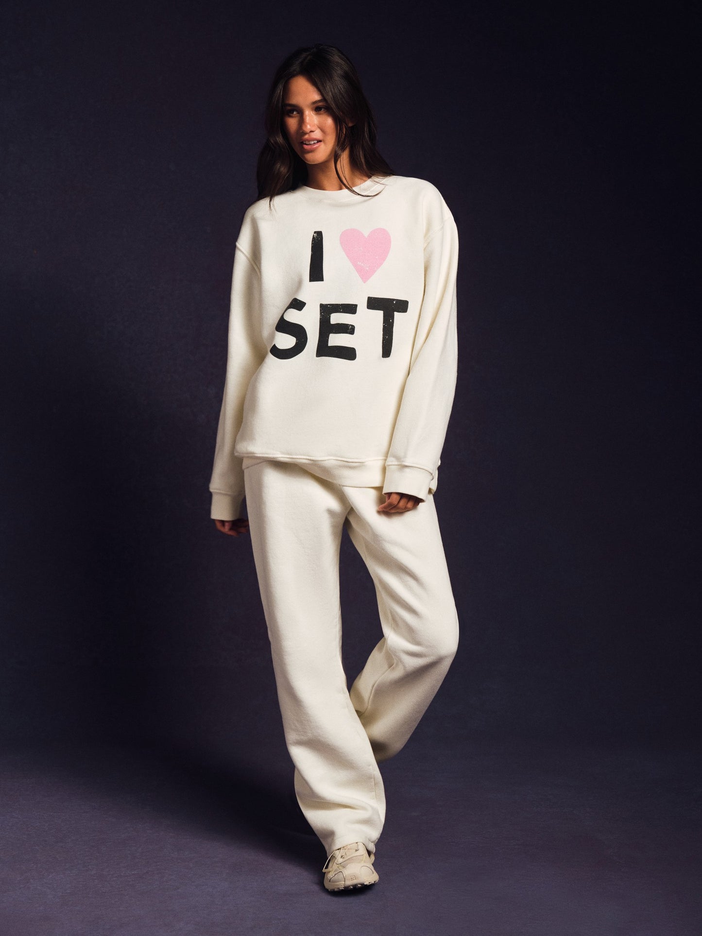 MIDWEIGHT SWEATS STAPLE STRAIGHT LEG SWEATPANTS - ICING | SET ACTIVE Trending