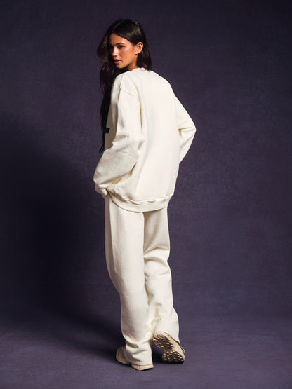 MIDWEIGHT SWEATS STAPLE STRAIGHT LEG SWEATPANTS - ICING | SET ACTIVE Trending