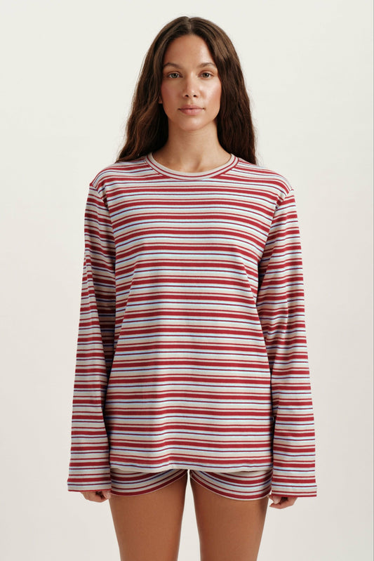STRIPE JERSEY STRIPE OVERSIZED LONG SLEEVE - LYRIC | SET ACTIVE Trending