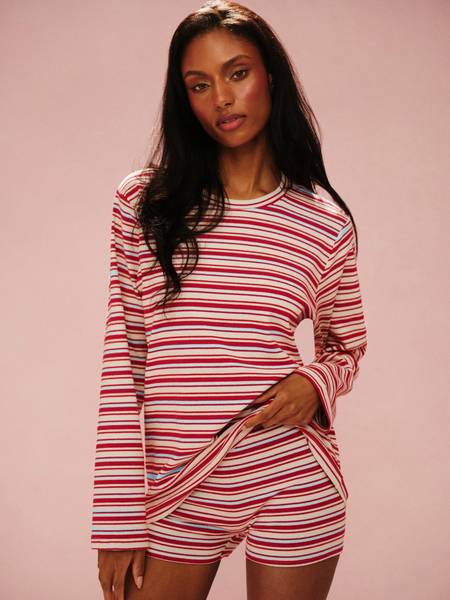 STRIPE JERSEY STRIPE OVERSIZED LONG SLEEVE - LYRIC | SET ACTIVE Trending