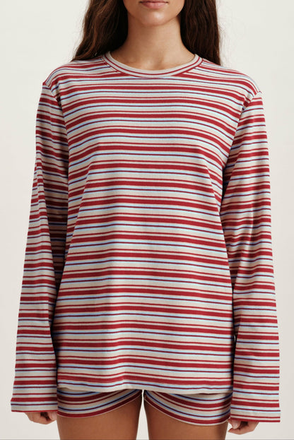 STRIPE JERSEY STRIPE OVERSIZED LONG SLEEVE - LYRIC | SET ACTIVE Trending