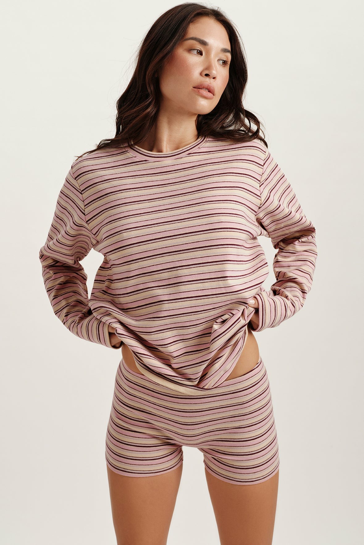 STRIPE JERSEY STRIPE OVERSIZED LONG SLEEVE - FLIRT | SET ACTIVE Recommended