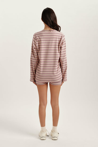 STRIPE JERSEY STRIPE SHORTS - FLIRT | SET ACTIVE Exclusive