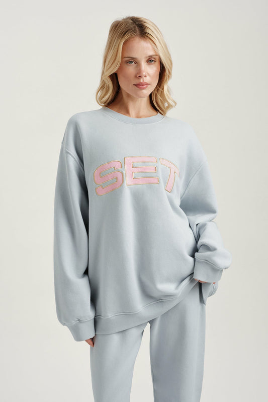 MIDWEIGHT SWEATS STAPLE SET CREWNECK - BLUSH | SET ACTIVE Signature