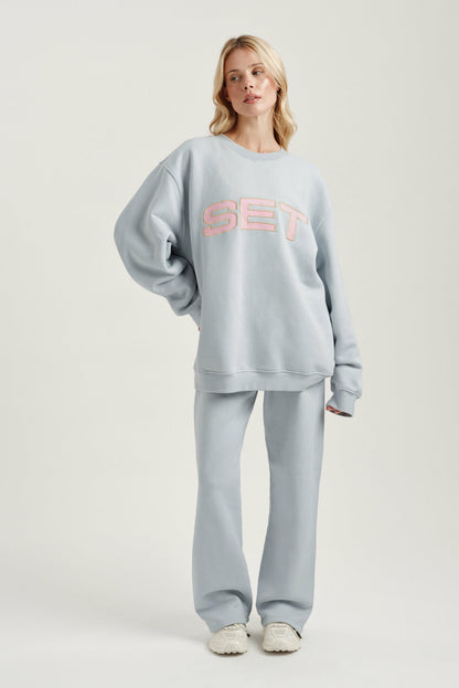MIDWEIGHT SWEATS STAPLE SET CREWNECK - BLUSH | SET ACTIVE Signature