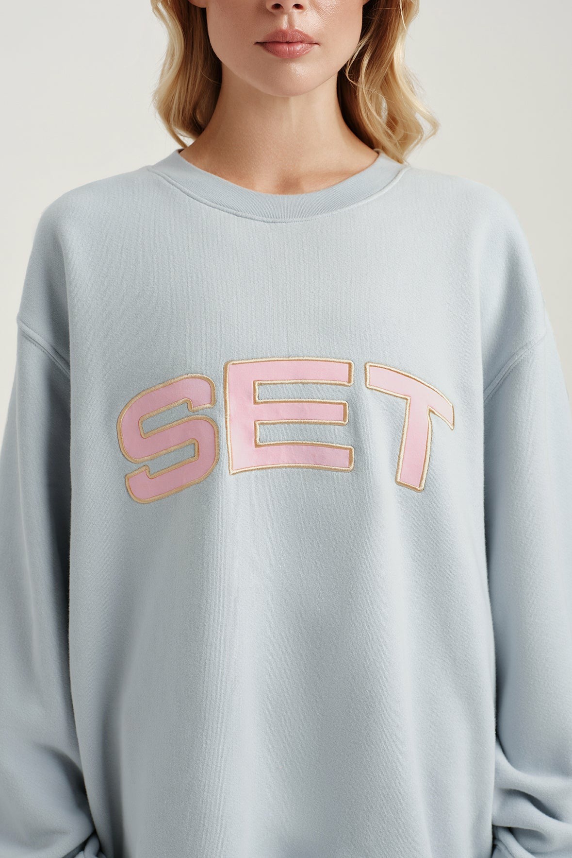 MIDWEIGHT SWEATS STAPLE SET CREWNECK - BLUSH | SET ACTIVE Signature