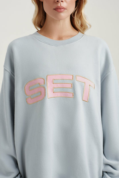 MIDWEIGHT SWEATS STAPLE SET CREWNECK - BLUSH | SET ACTIVE Signature