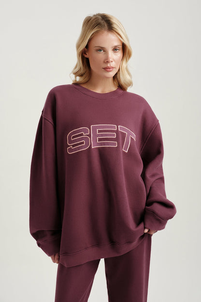 MIDWEIGHT SWEATS STAPLE SET CREWNECK - ROSEBUD | SET ACTIVE Featured