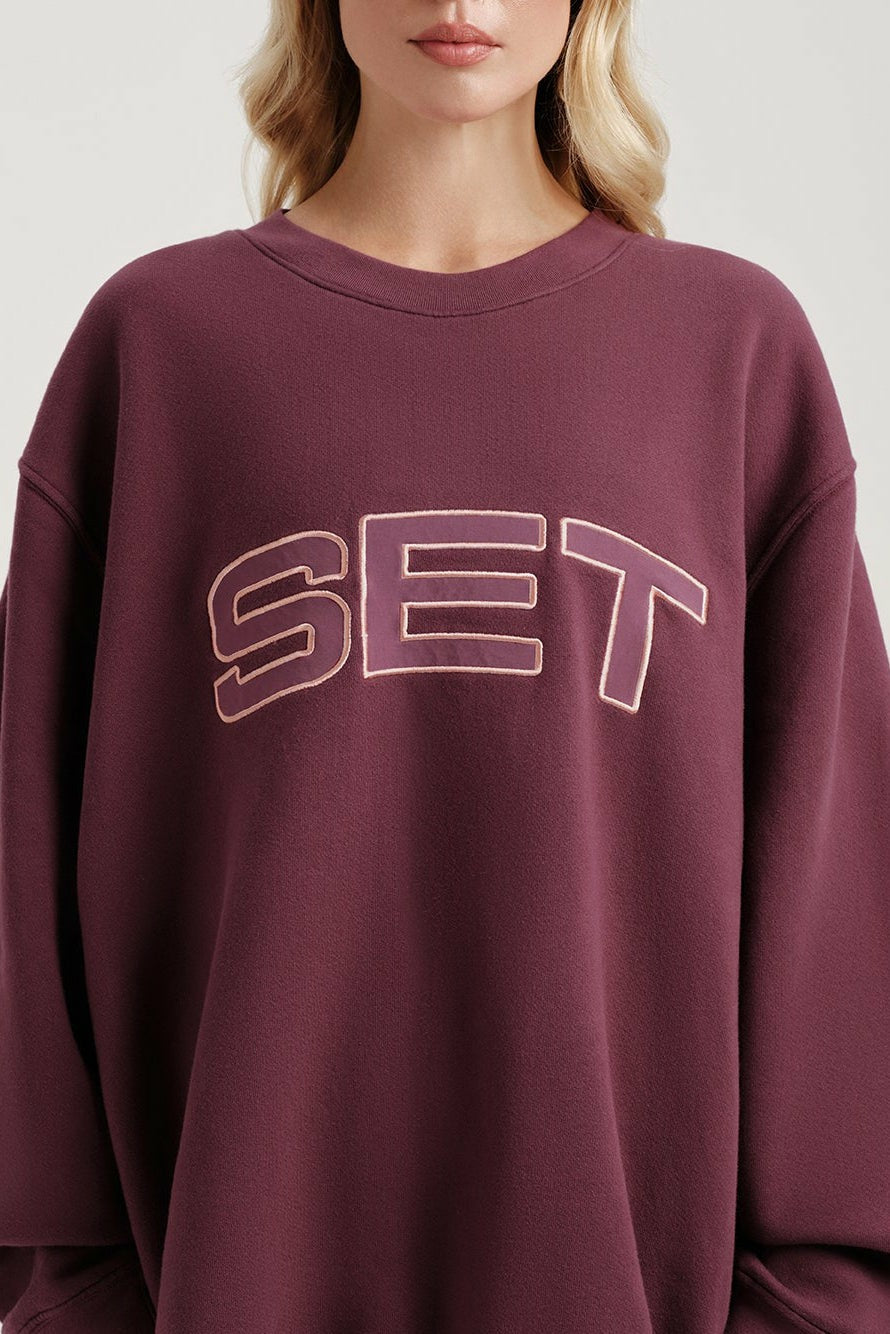 MIDWEIGHT SWEATS STAPLE SET CREWNECK - ROSEBUD | SET ACTIVE Featured