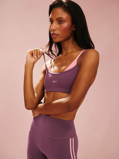 BREATHE 1.0 LAYERED MOVE BRA - ROSEBUD | SET ACTIVE Best Seller