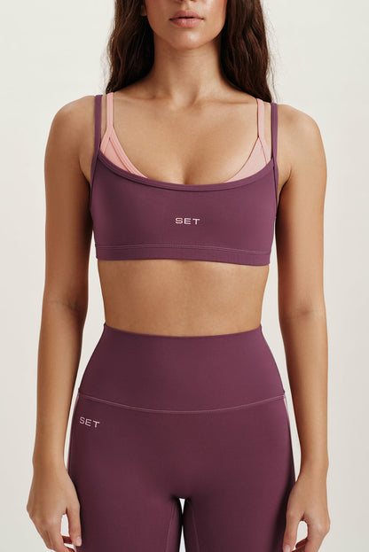 BREATHE 1.0 LAYERED MOVE BRA - ROSEBUD | SET ACTIVE Best Seller