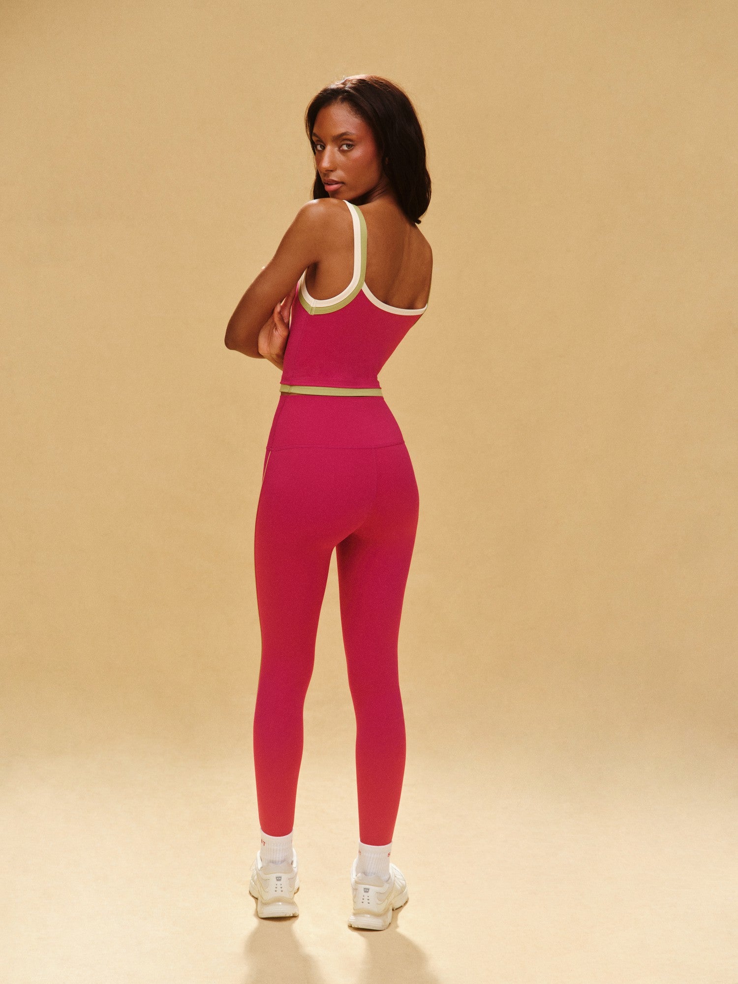 BREATHE 1.0 CONTRAST DOUBLE STRAP TANK - HIBISCUS | SET ACTIVE Recommended