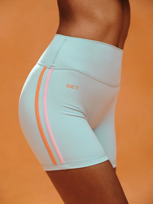 SPORTBODY® SPORTY DUO STRIPE SHORTS - TROPICS | SET ACTIVE Best Seller