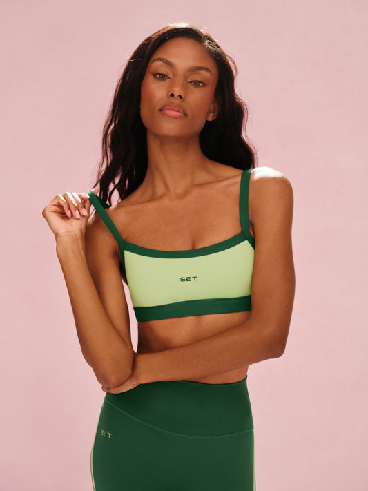SPORTBODY® SPORTY SCOOP BRA - LAWN | SET ACTIVE Signature