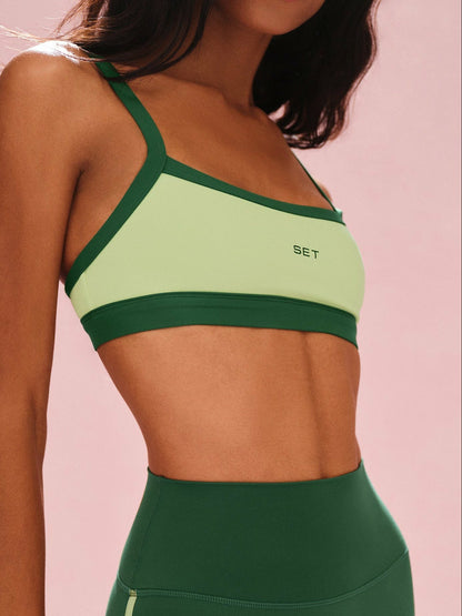 SPORTBODY® SPORTY SCOOP BRA - LAWN | SET ACTIVE Signature