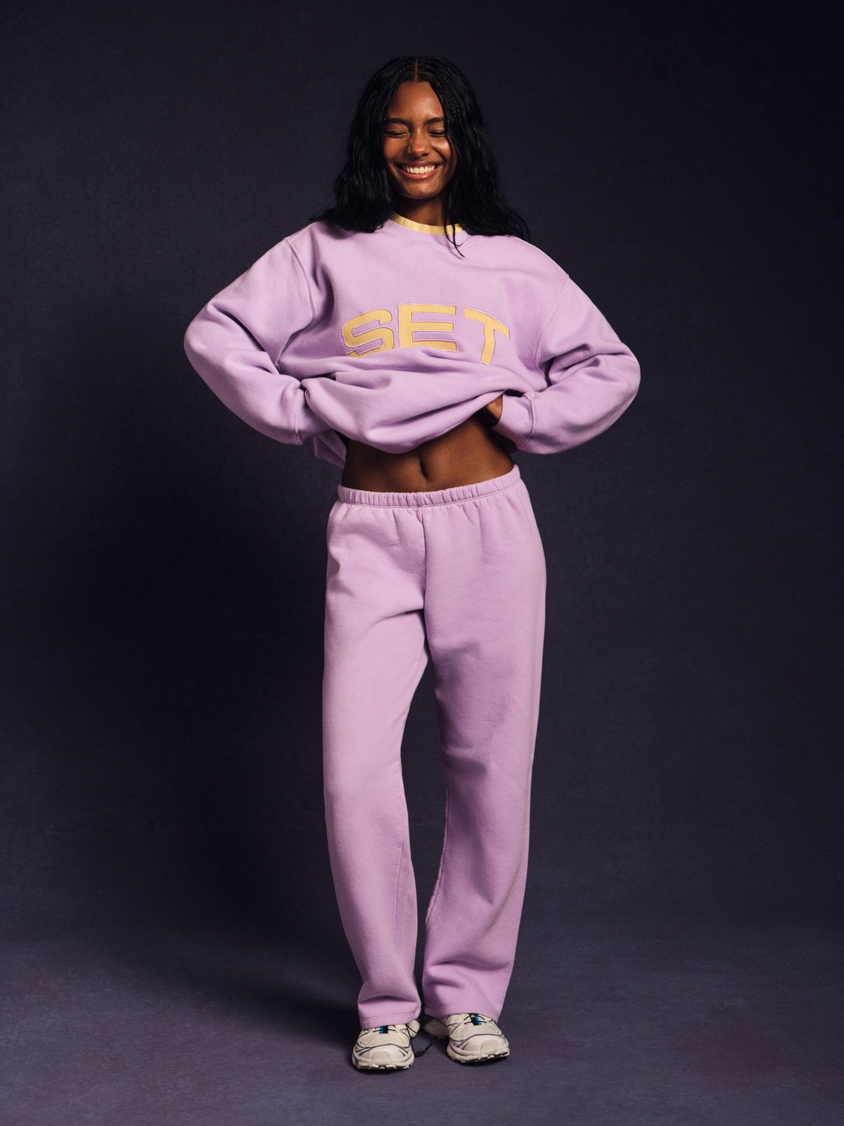 MIDWEIGHT SWEATS STAPLE STRAIGHT LEG SWEATPANTS - BUTTERCREAM | SET ACTIVE Best Seller