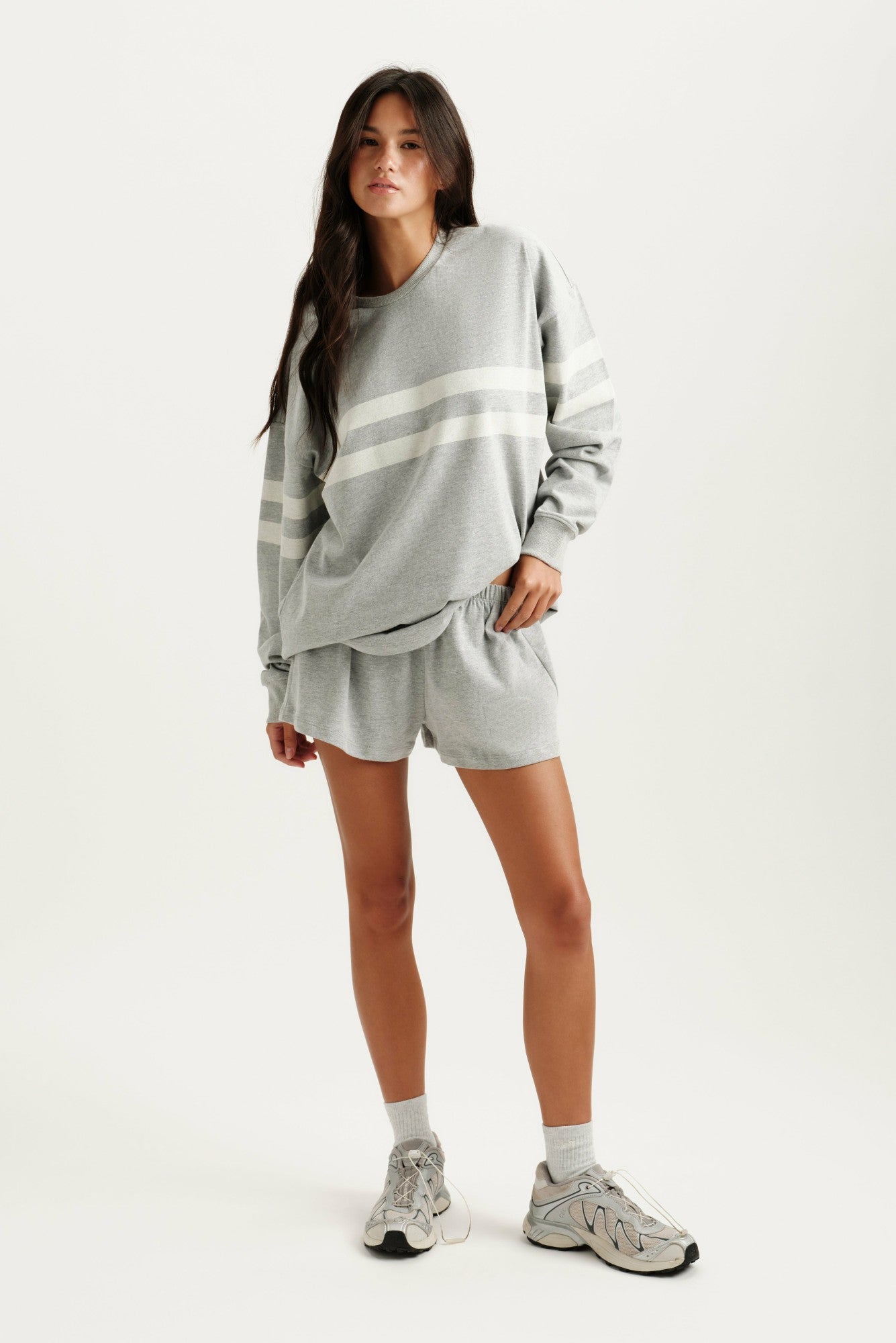HEAVY COTTON EASY STRIPE LONG SLEEVE - WORN | SET ACTIVE Exclusive