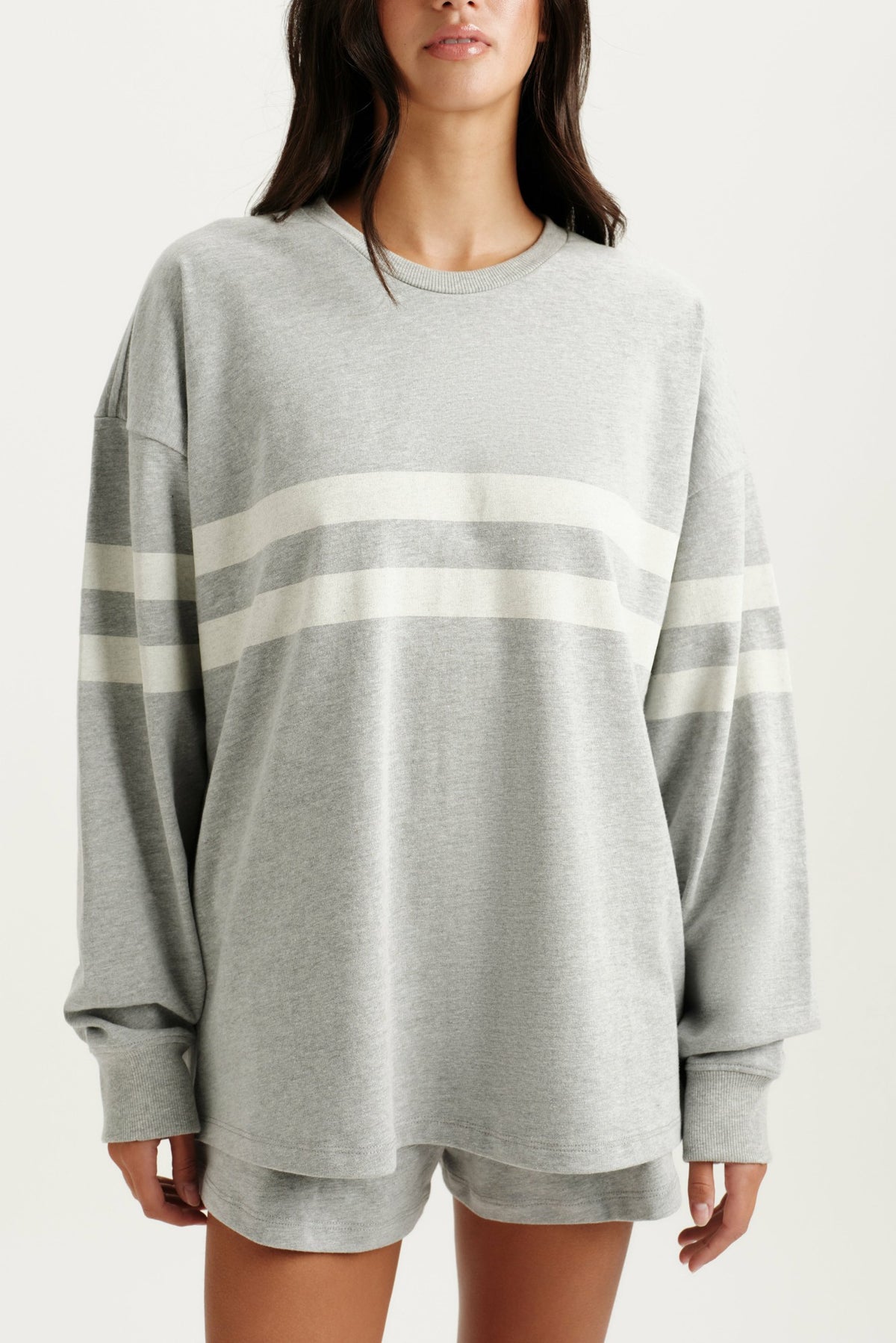 HEAVY COTTON EASY STRIPE LONG SLEEVE - WORN | SET ACTIVE Exclusive