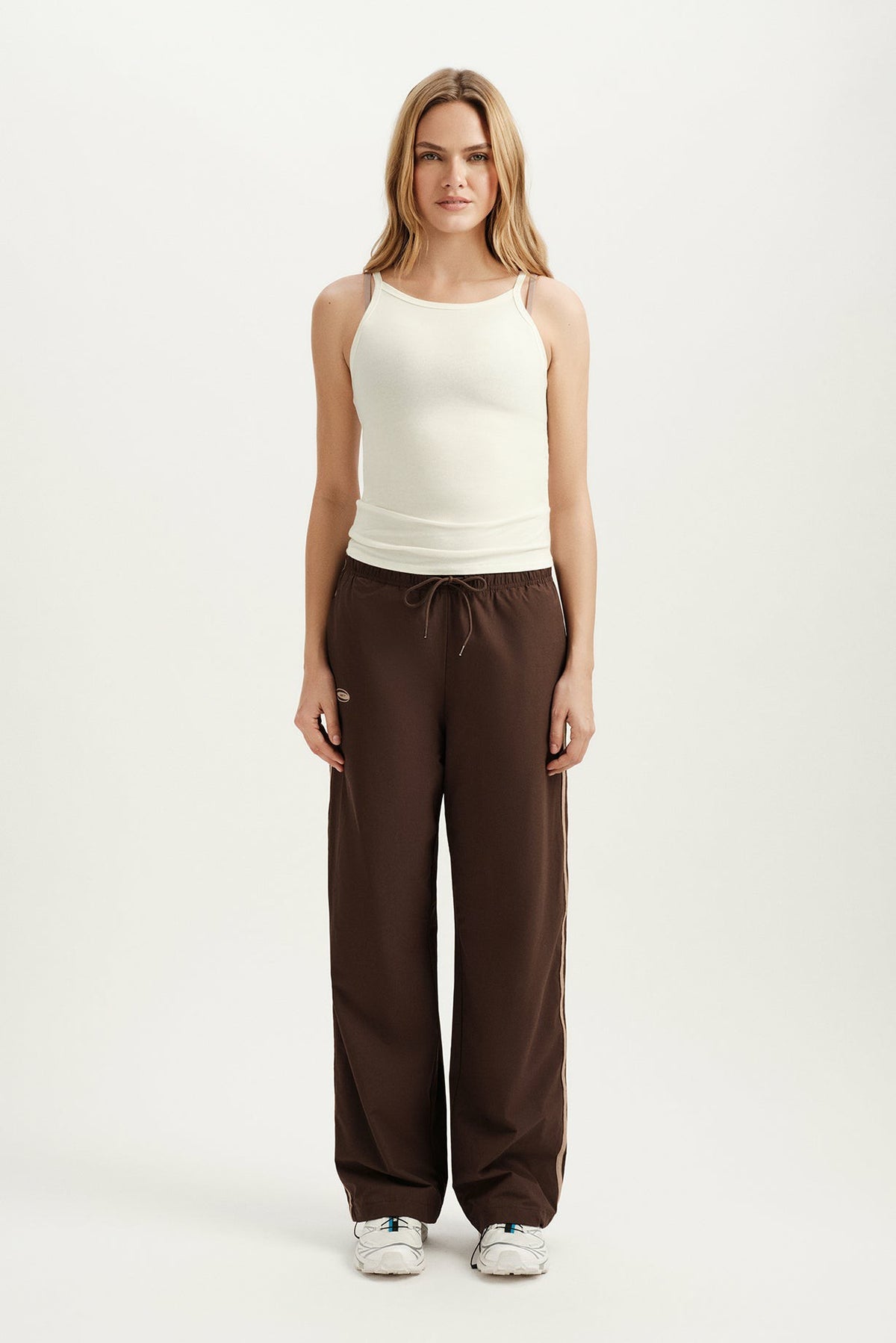 STRETCH COTTON LAYER COLLAR TANK - DUST | SET ACTIVE Popular