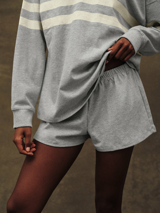 HEAVY COTTON EASY SHORTS - FOG HEATHER GREY | SET ACTIVE Featured