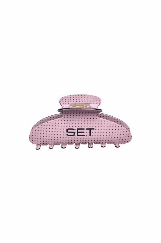 SET POLKA DOT CLAW CLIP - PINK CONFETTI | SET ACTIVE Best Seller