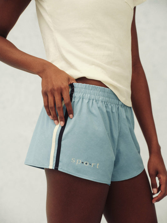 NYLON TRACK SHORTS - WASHED | SET ACTIVE Featured