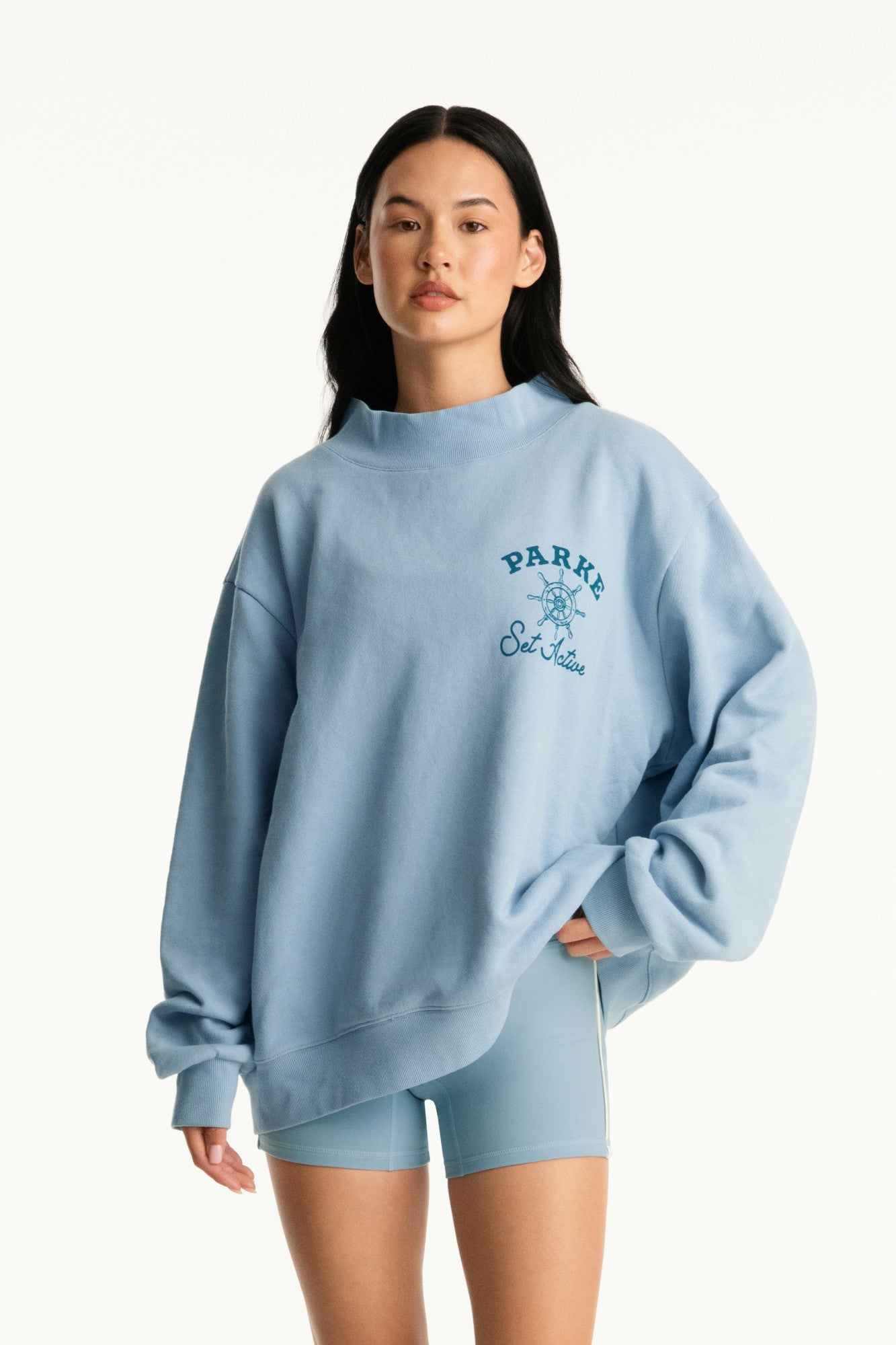 SET X PARKE SAIL GRAPHIC MOCKNECK - OVERCAST | SET ACTIVE Trending