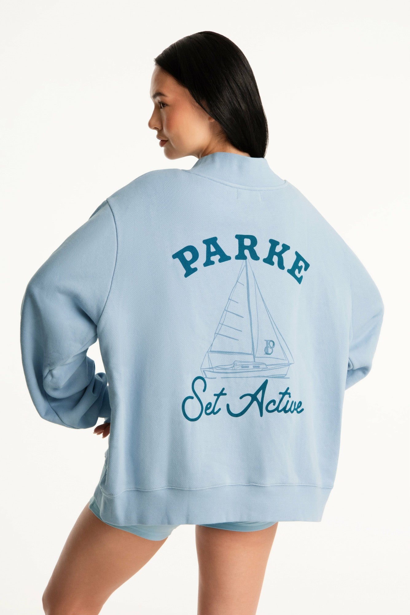 SET X PARKE SAIL GRAPHIC MOCKNECK - OVERCAST | SET ACTIVE Trending
