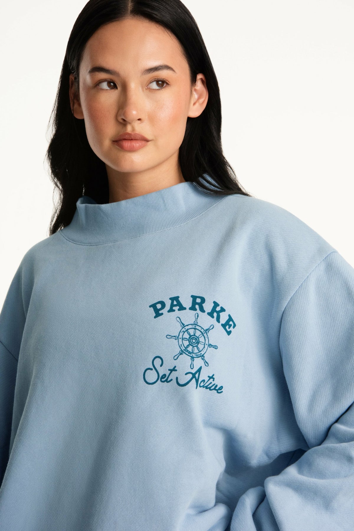 SET X PARKE SAIL GRAPHIC MOCKNECK - OVERCAST | SET ACTIVE Trending