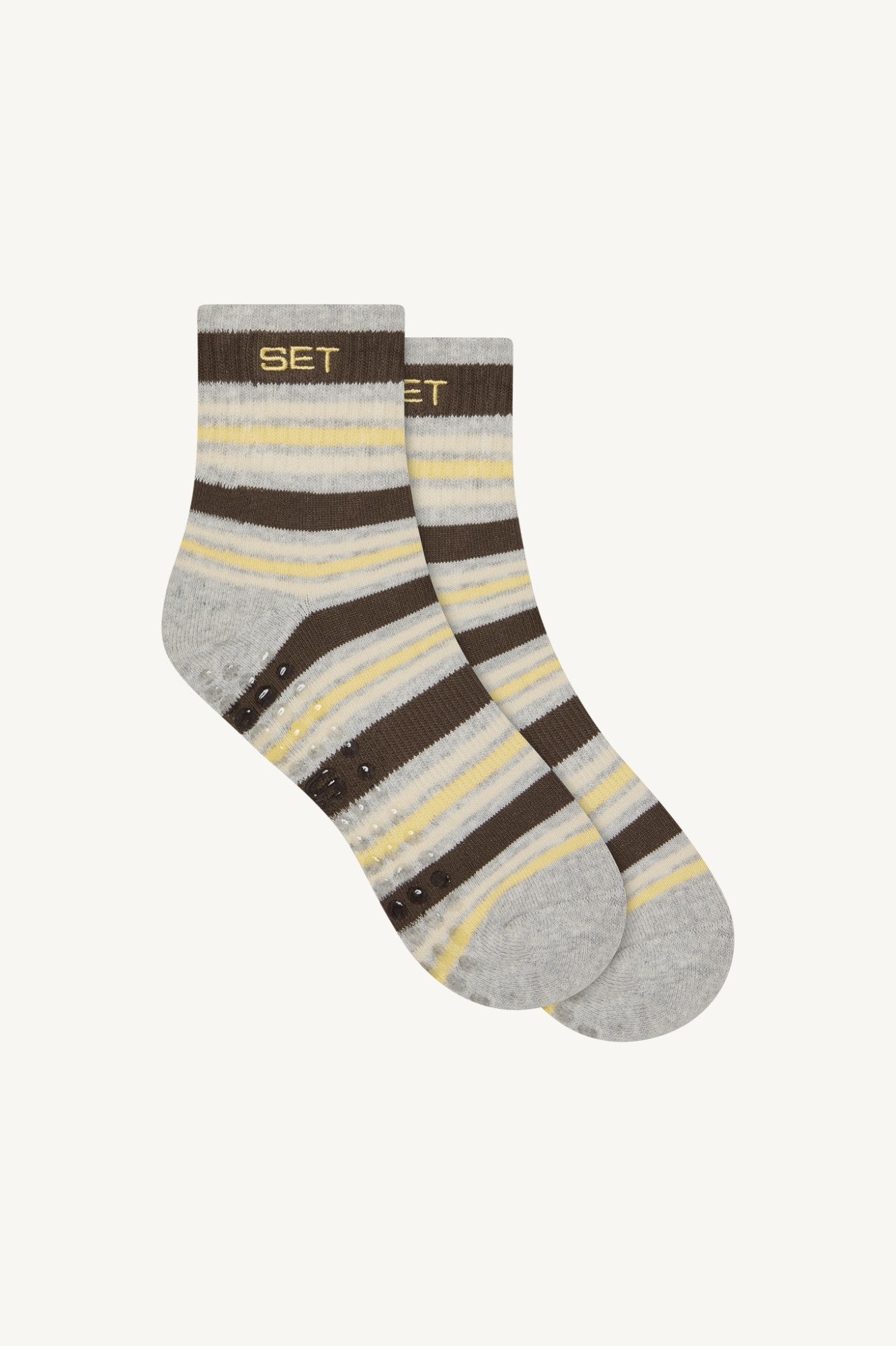 SET STRIPE SHORTY GRIP SOCKS - GRAIN | SET ACTIVE Signature