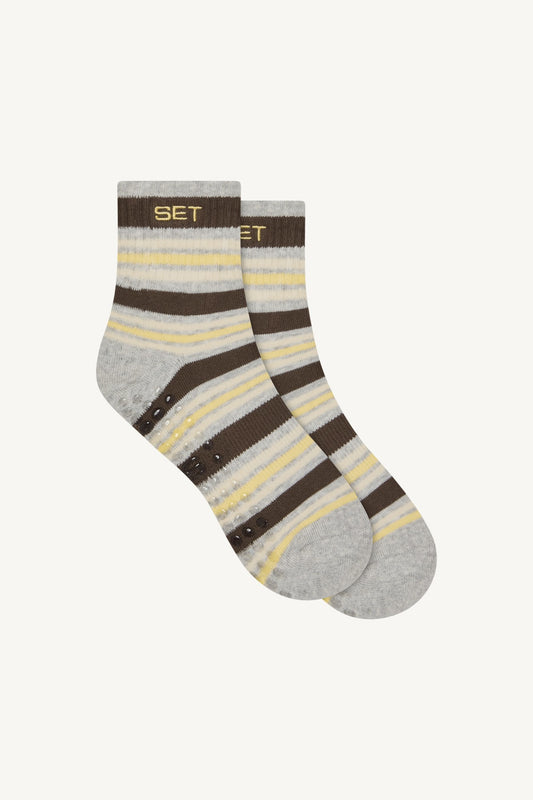SET STRIPE SHORTY GRIP SOCKS - GRAIN | SET ACTIVE Signature